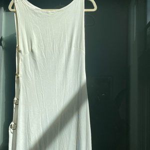 MICHAEL KORS White Split Dress with Gold Detail S